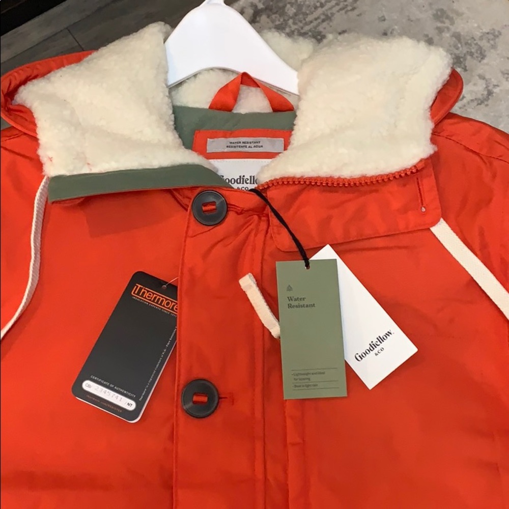 NEW! Men’s Orange Thermore Hooded Coat NWT - Picture 4 of 9